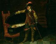 Paul Delaroche Cromwell and the corpse of Charles I France oil painting artist